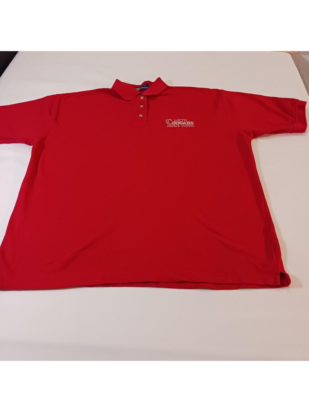 Blue Generation LOFTIS COUGARS MIDDLE SCHOOL Ladies Cotton Shirt Uniform 2XL